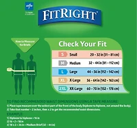 Culottes d'incontinence FitRight Ultra pour adultes, taille M, pour tour de taille 32"-44", sachet de 20