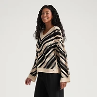 Mexx Women’s Printed Crochet Knit Top