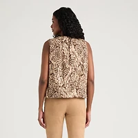 Blouse ballon imprimée sans manches pour femmes Mexx