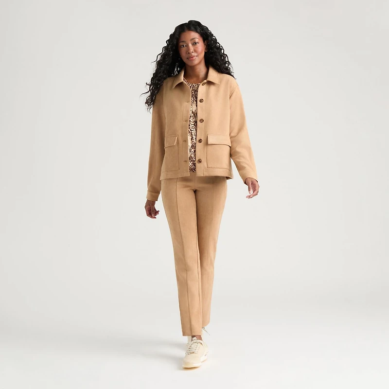 Pantalon Ajusté en Faux Suède de Mexx pour Femmes