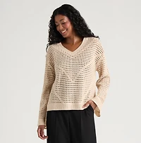 Haut en tricot crocheté pour femmes Mexx