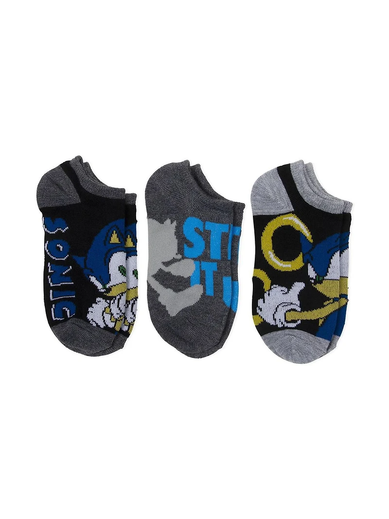Pokemon Boys' Lowcut Socks, 3 Pack, Sizes 11-2; 3-6