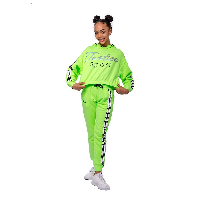 Pull à capuche à manches longues Justice Slick pour filles