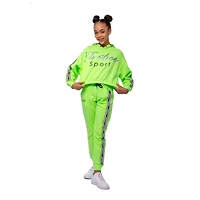 Pull à capuche à manches longues Justice Slick pour filles