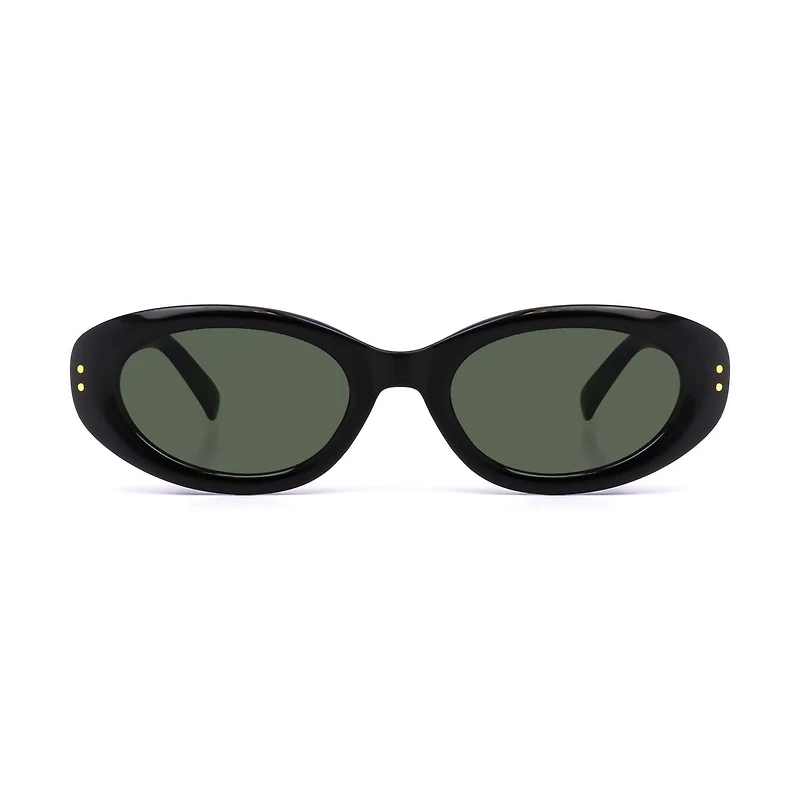 Lunettes de soleil ovales noires pour femmes Madden NYC