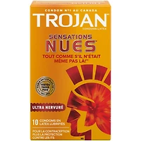 Trojan Sensations nues condoms lubrifiés ultra nervurés