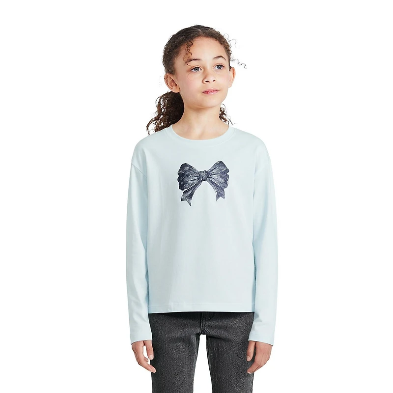 T-shirt à manches longues avec imprimé graphique George pour filles