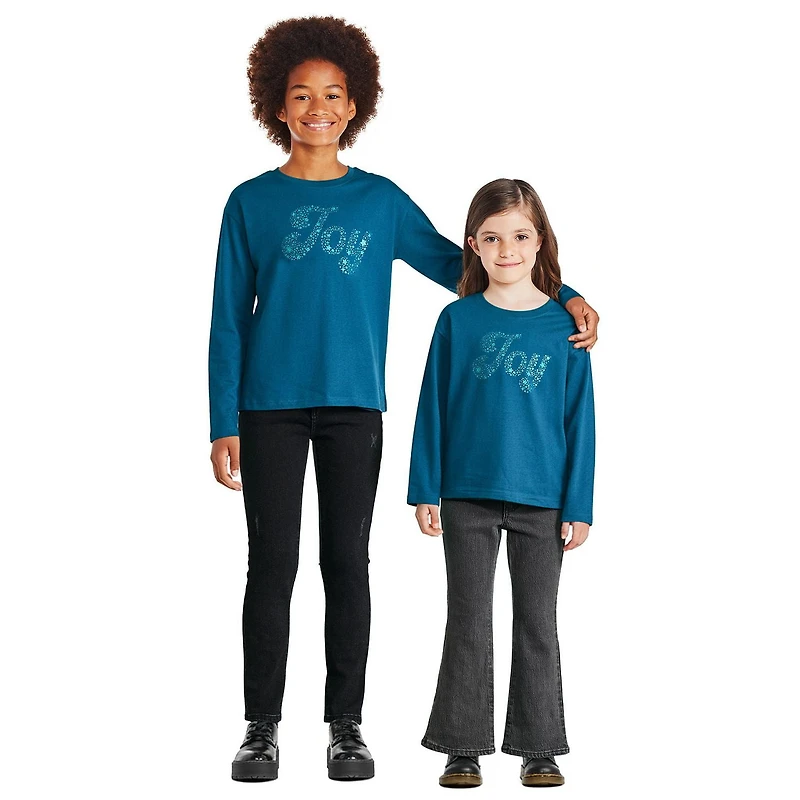 T-shirt à manches longues avec imprimé graphique George pour filles