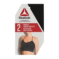 Reebok Ladies' Underwear 2 Pack Seamless Longline Performance Bralettes