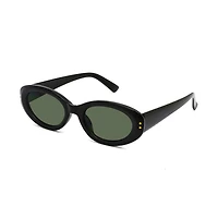 Lunettes de soleil ovales noires pour femmes Madden NYC