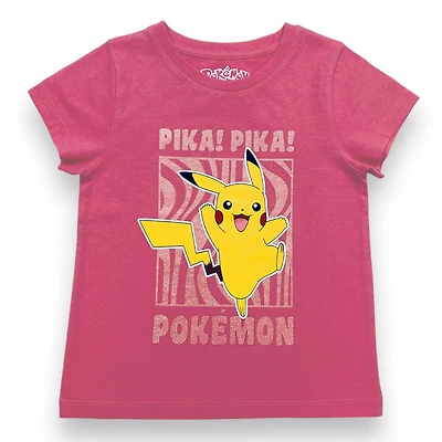 Pokemon Girl's  short sleeve  tee shirt