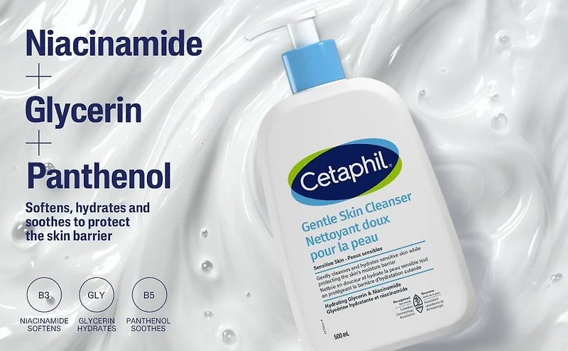 Cetaphil Nettoyant Doux Pour la Peau 236 ml | Nettoyant Visage et Corps Hydratant |  Idéal Pour les Peaux Sèches et Sensibles | Recommandé par les Dermatologues