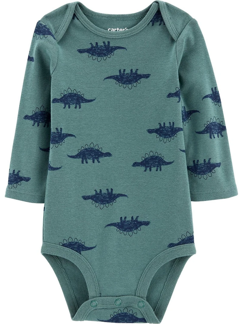 Ensemble 3 pièces pour nouveau-né garçon Carter's Child of Mine – Dinosaure olive