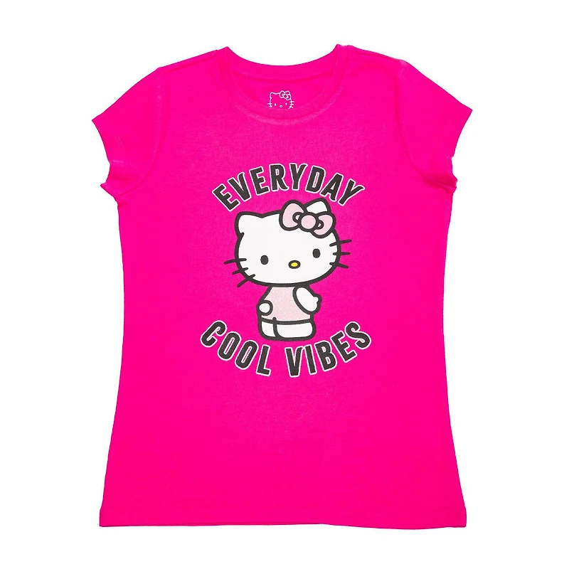 T-shirt à manches courtes Hello Kitty pour filles