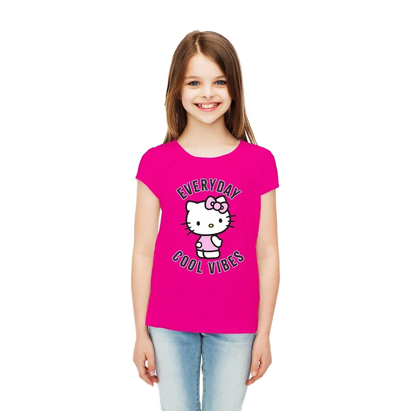 T-shirt à manches courtes Hello Kitty pour filles