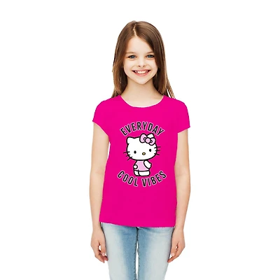 T-shirt à manches courtes Hello Kitty pour filles