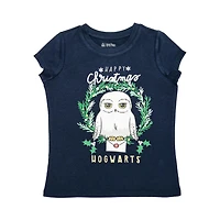 T-shirt à manches courtes Harry Potter pour filles Hedwig Poudlard