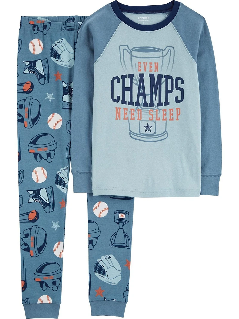 Pyjama 4 pièces pour Coton Garcon Carter's Child of Mine – Sports bleus
