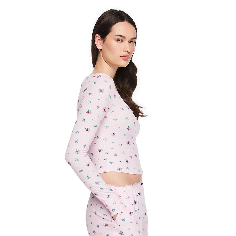 No Boundaries Women's Two Piece Pajama Set