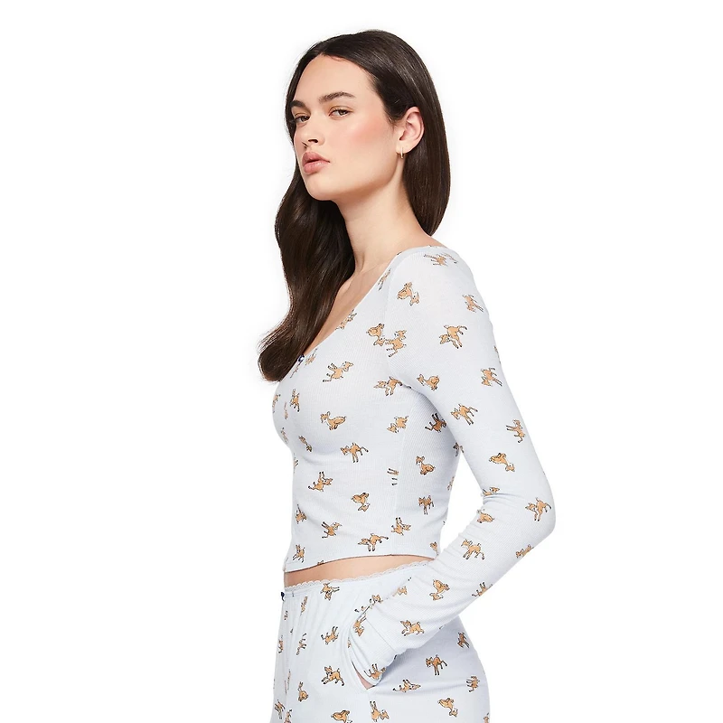 No Boundaries Women's Two Piece Pajama Set