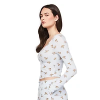 No Boundaries Women's Two Piece Pajama Set