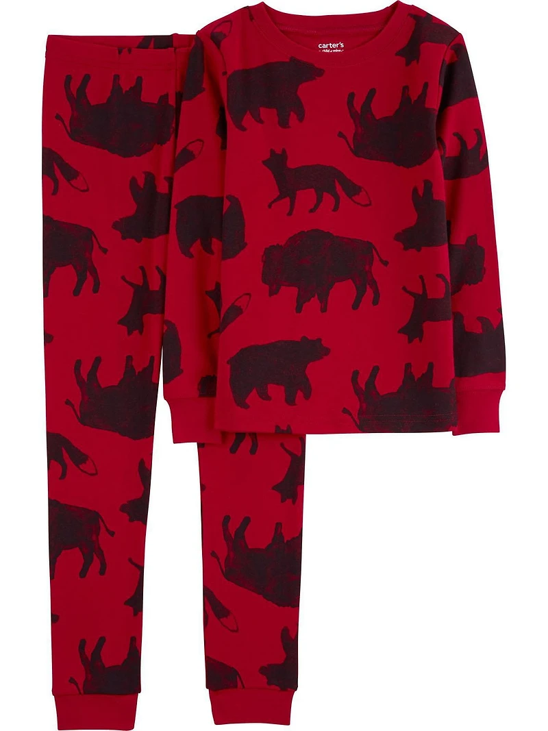 Pyjama 4 pièces pour Coton Garcon Carter's Child of Mine – Ours roux brun