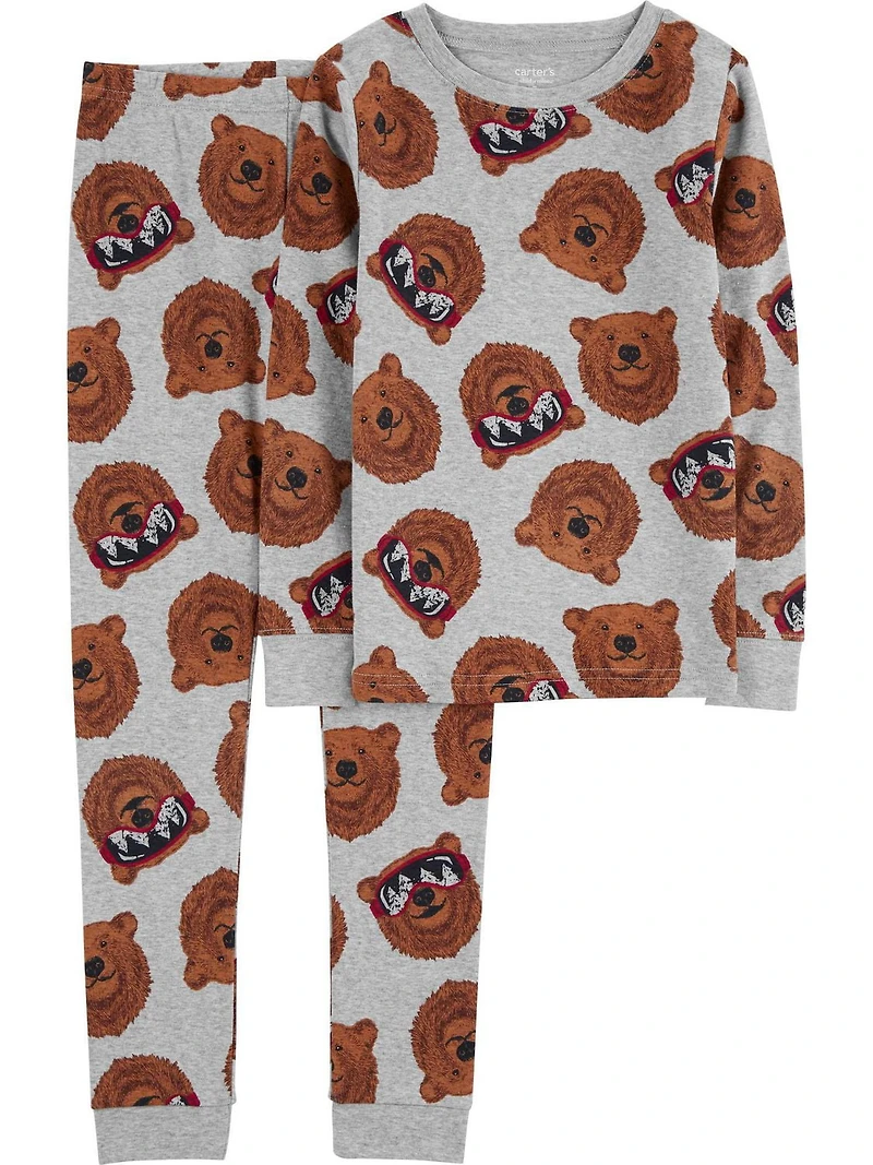 Pyjama 4 pièces pour Coton Garcon Carter's Child of Mine – Ours roux brun