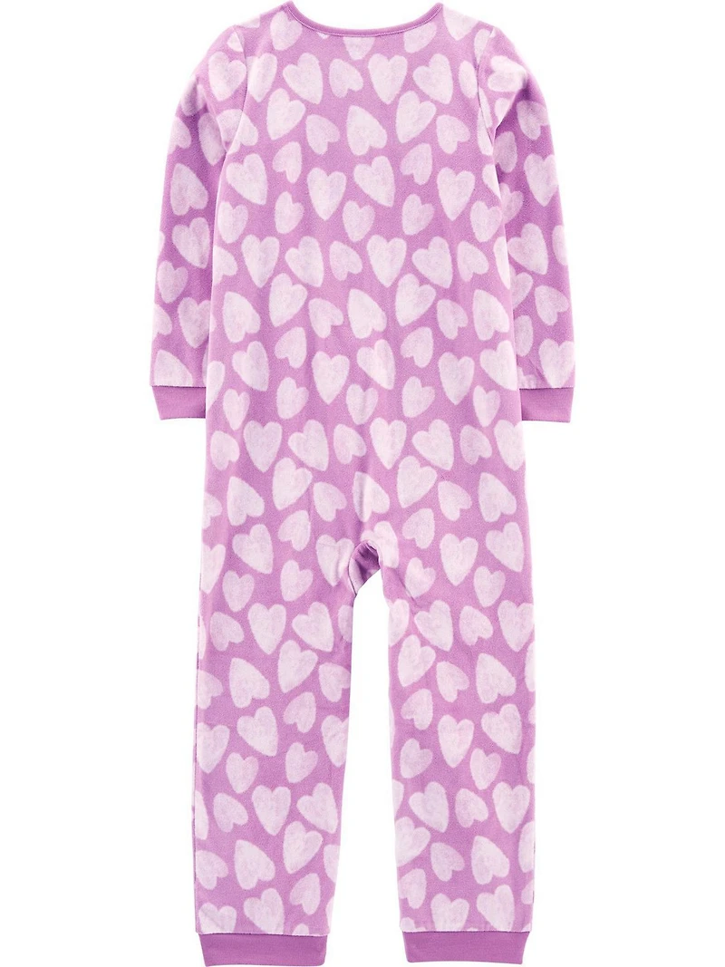 Carter's Child of Mine Kid Girls' 1-piece Pajama - Purple Hearts