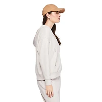 Haut à capuchon surdimensionné zippé sur la longueur No Boundaries pour femmes