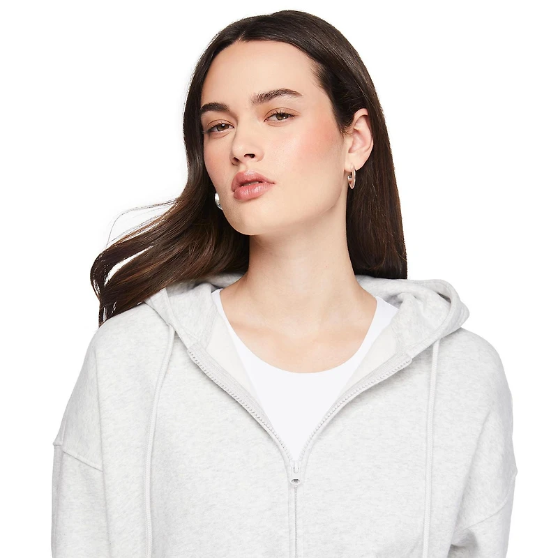 No Boundaries Women's Oversized Full Zip Hoodie