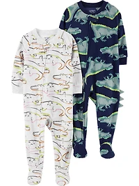 Carter's Child of Mine Pyjama pour bébé et tout-petit, une pièce, paquet de 2 - Dinosaure baleine