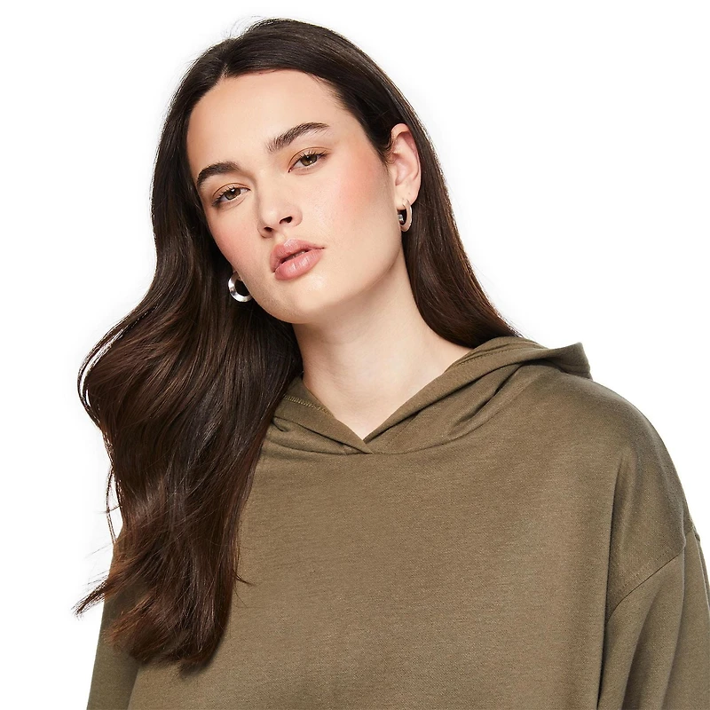 No Boundaries Women's Oversized Fleece Hoodie