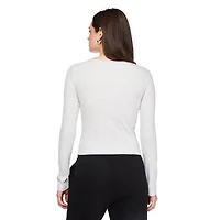 T-shirt de nuit à manches longues et col henley No Boundaries pour femmes