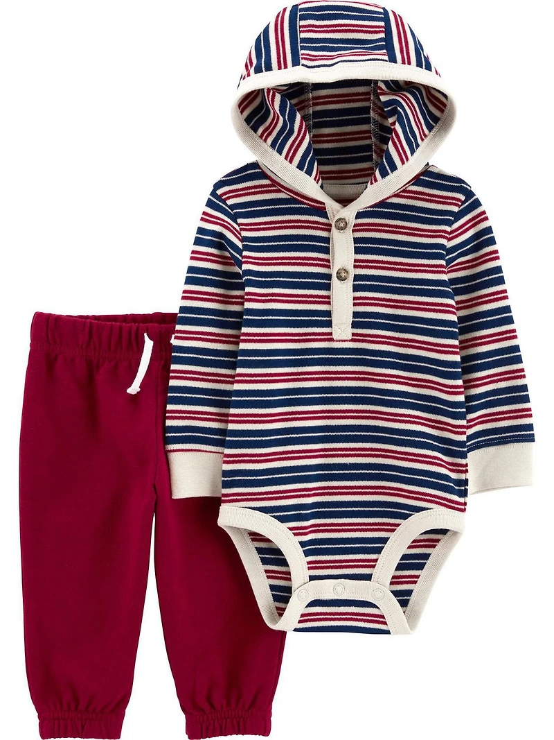 Ensemble pantalon pour bébé garçon Carter's Child of Mine  - Multi Stripe