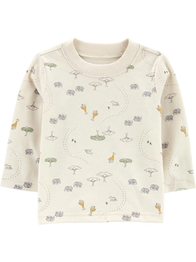 Carter's Child of Mine Newborn Boys' Overall Set - Olive Safari