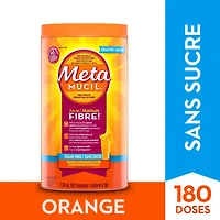 Fibres Metamucil MultiSanté 3 en 1 Supplément de fibres en poudre, sans sucre