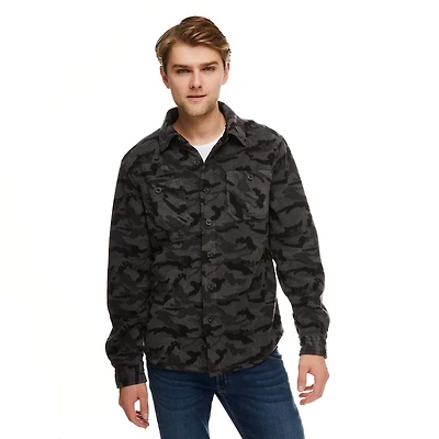 George Men's Sherpa-Bonded Fleece Shirt Jacket