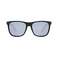 George Men's Black and Wood Square Sunglasses