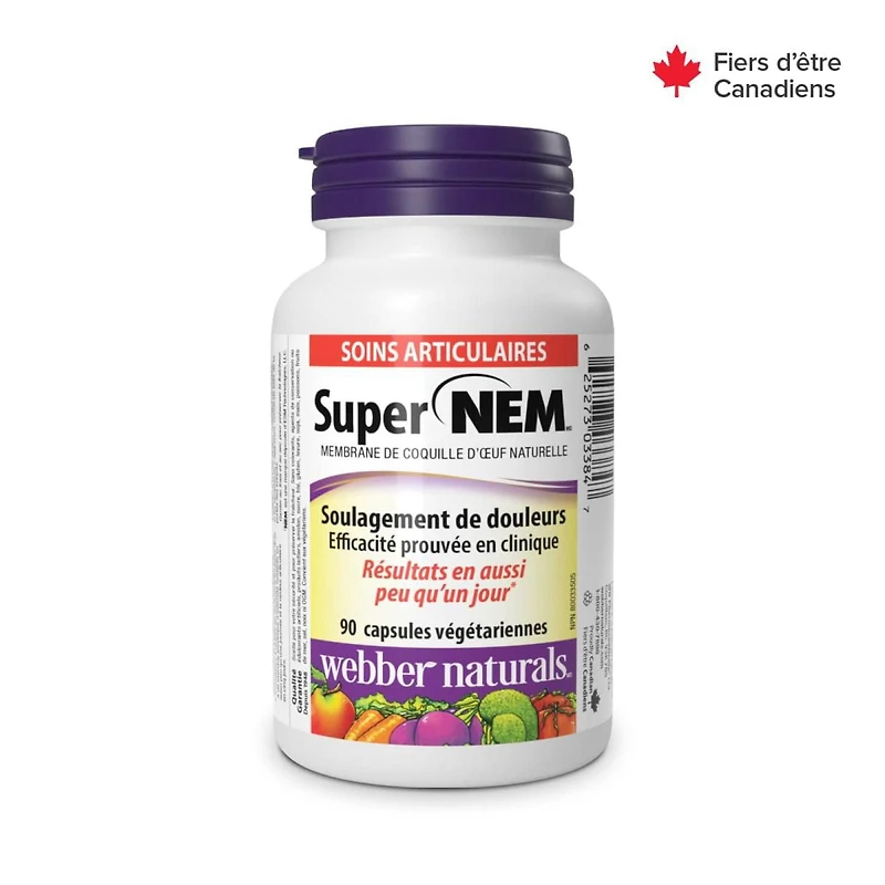 webber naturals NEM 500 mg membrane de coquille d'oeuf naturelle 90 capsules végétariennes