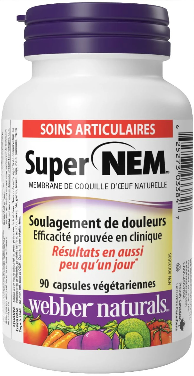 Webber Naturals® NEM 500 mg Natural Eggshell Membrn, 90 VEGETARIAN CAPSULE