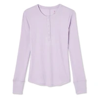 No Boundaries Women's Henley Tee