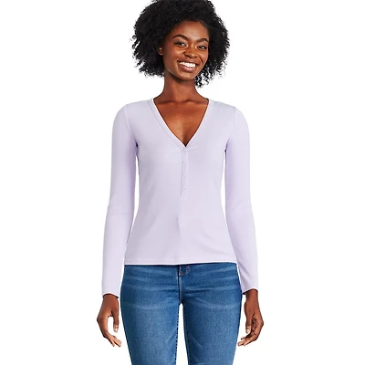 T-shirt henley George pour femmes Tailles TP–TTG