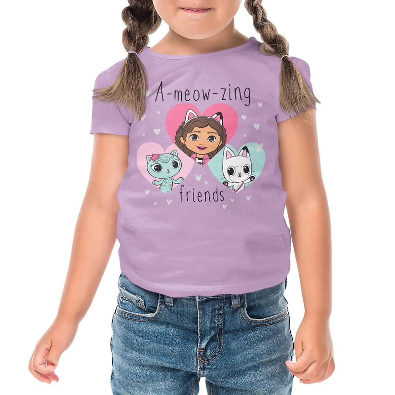 Gabby's Dollhouse T-Shirt-shirt à manche courte pour filles