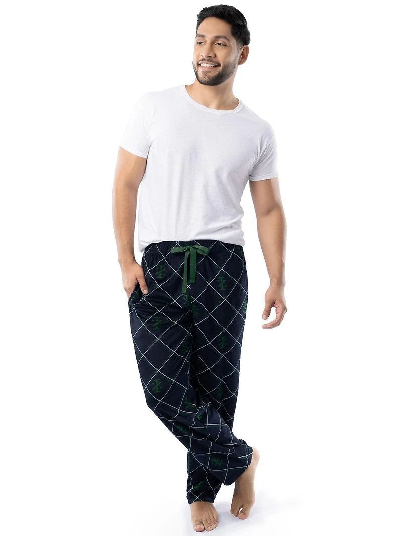 IZOD Men's Silky Fleece Sleep Pant, IZOD logo print