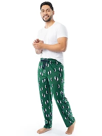 IZOD Men's Silky Fleece Sleep Pant, penguin print
