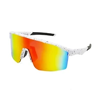 Lunettes de soleil TropicCal pour hommes, blanches et rouges, style bouclier