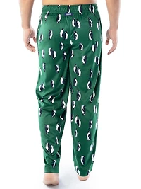 IZOD Men's Silky Fleece Sleep Pant, penguin print