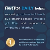 Florastor Quotidien tout-en-1 Probiotique - 50 capsules Aide à soutenir la santé de votre intestin.