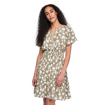 Robe à smocks mi-longue Iyla pour femmes