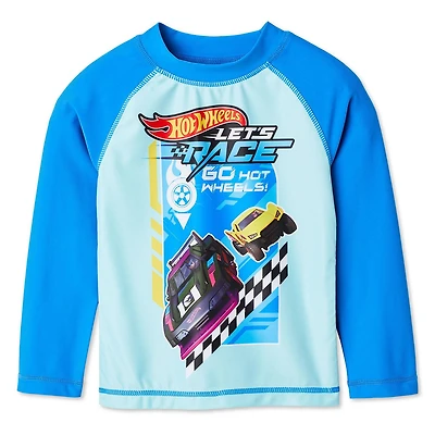 Haut anti-UV à manches longues Hot Wheels pour petits garçons
